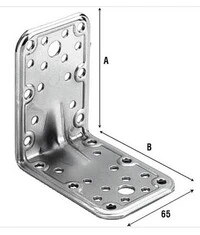 giunzioni ad angolo acciaio inox c/rinforzo mm.a90xb90